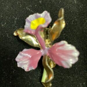 Vintage colorful brooch 1,5” big, sterling silver used